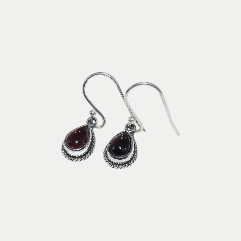 Boucle d'oreille Théa Grenat