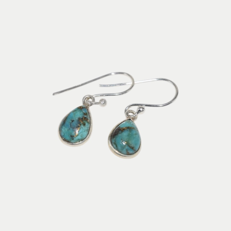 Boucle d'oreille Iris Turquoise cooper