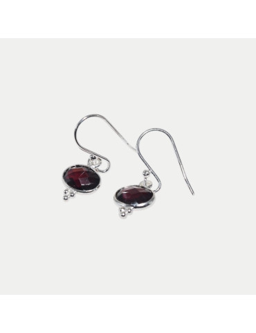 Boucle d'oreille Lina Grenat