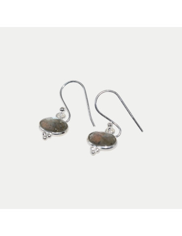 Boucle d'oreille Lina Labradorite