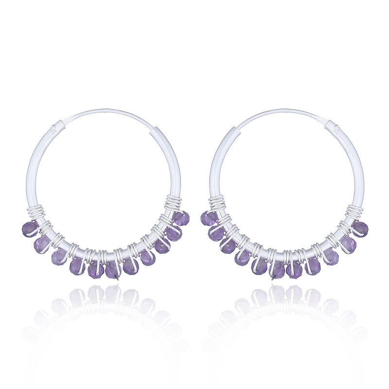 Boucles d'oreilles Yuli Améthyste