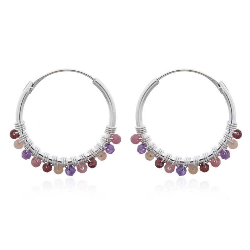Boucles d'oreilles Yuli Multi pierres