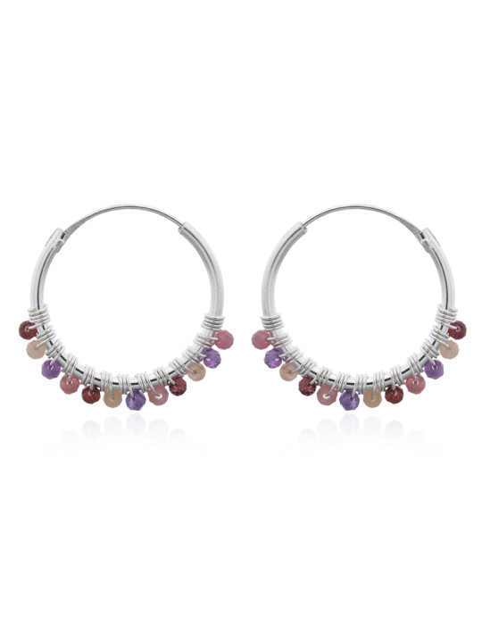 Boucles d'oreilles Yuli Multi pierres