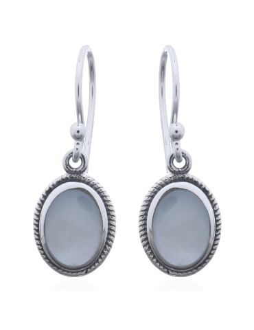 Boucles d'oreille Wangi Perle Blanche