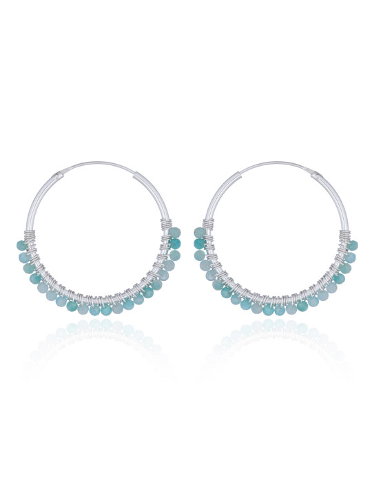 Boucles d'oreilles Yuliana Amazonite