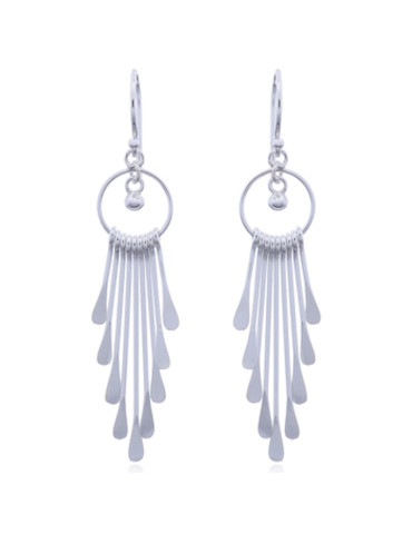 Boucles d'oreilles toute argent