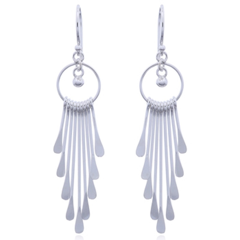 Boucles d'oreilles toute argent
