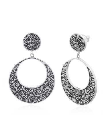 Boucles d'oreilles toute argent