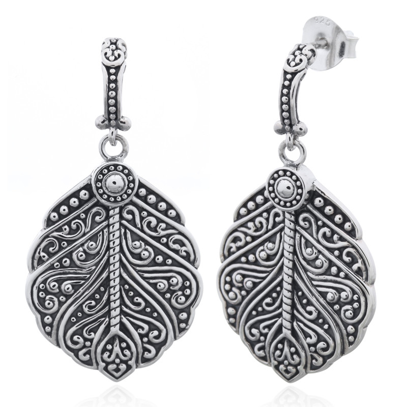 Boucles d'oreilles toute argent