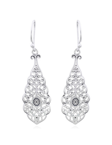 Boucles d'oreilles toute argent