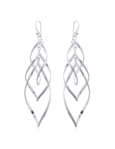 Boucles d'oreilles toute argent