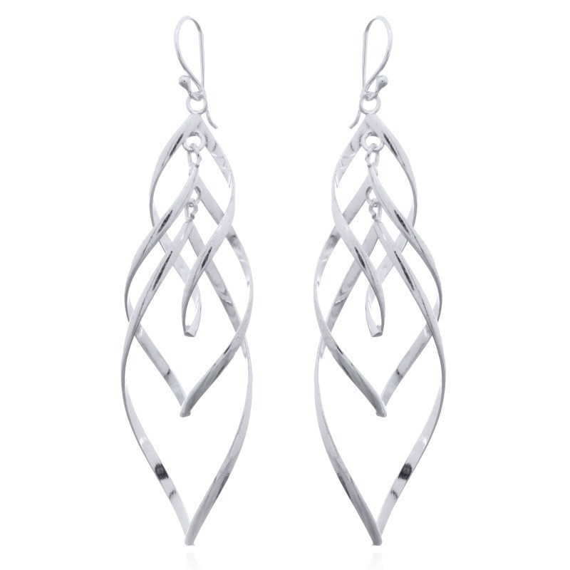 Boucles d'oreilles toute argent