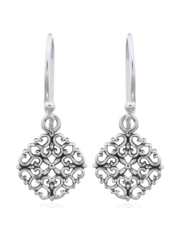 Boucles d'oreilles toute argent