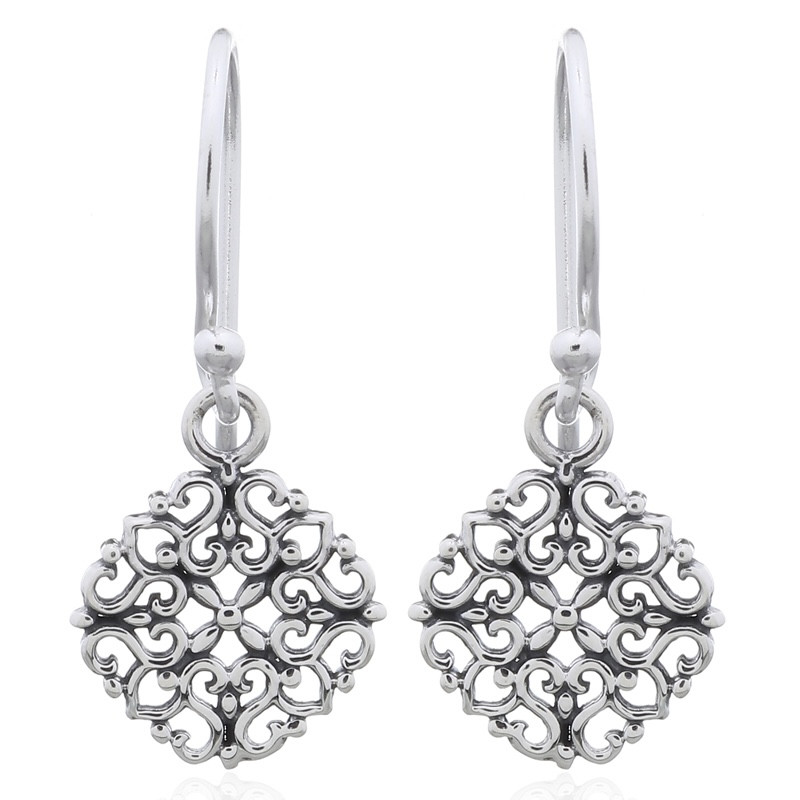 Boucles d'oreilles toute argent