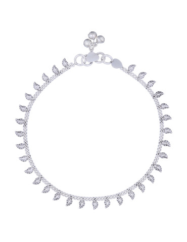 Chaîne de cheville toute argent