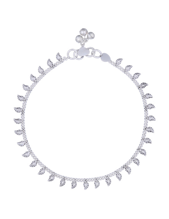 Chaîne de cheville toute argent