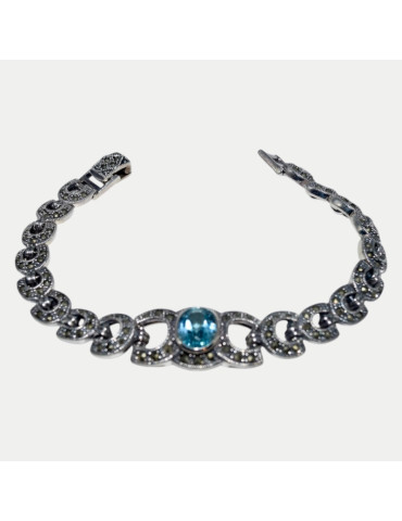 Bracelets Topaze Bleu Marcassite