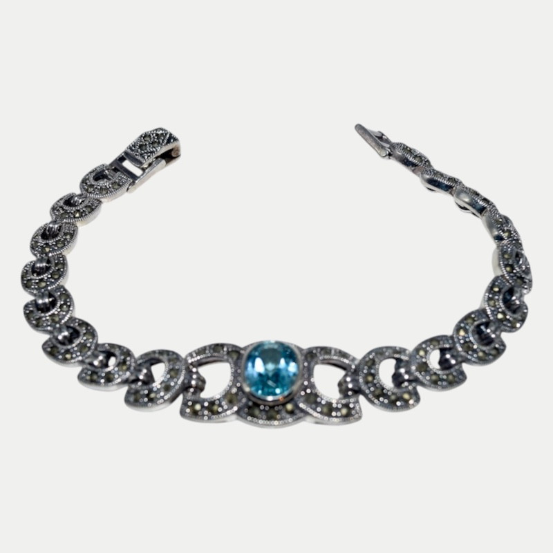 Bracelets Topaze Bleu Marcassite