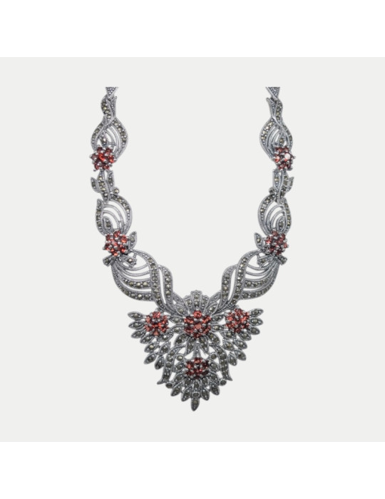 Colliers Grenat Marcassite