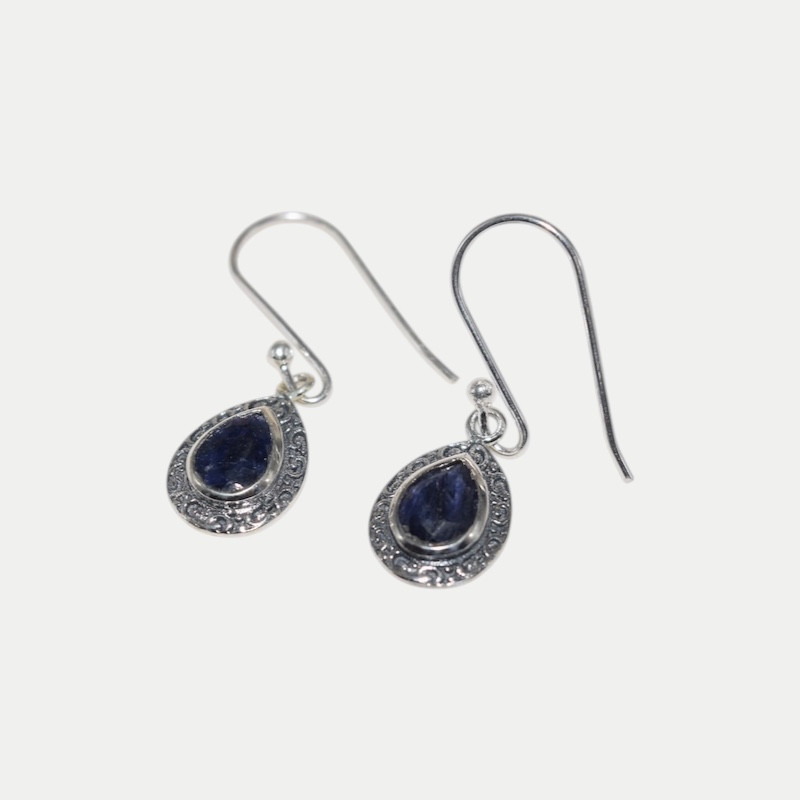 Boucle d'oreille Alohi Saphir indien