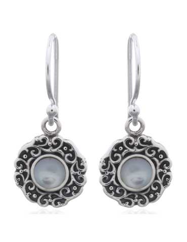 Boucles d'oreilles Mahina Perle Blanche