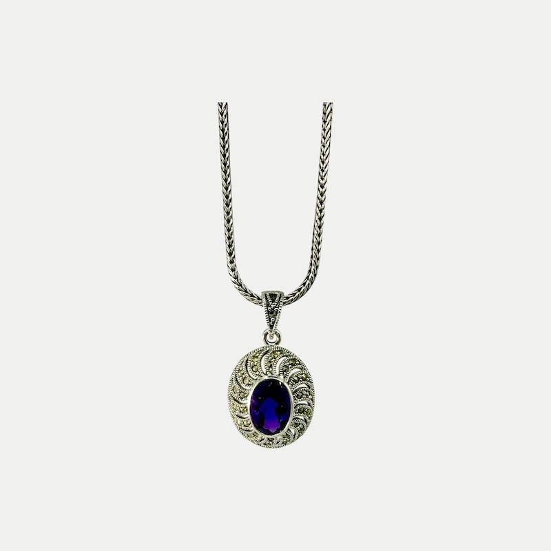 Pendentifs Améthyste Marcassite