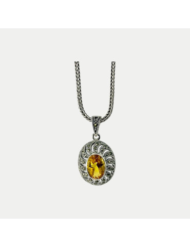 Pendentifs Citrine Marcassite