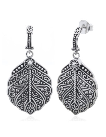 Boucles d'oreilles toute argent