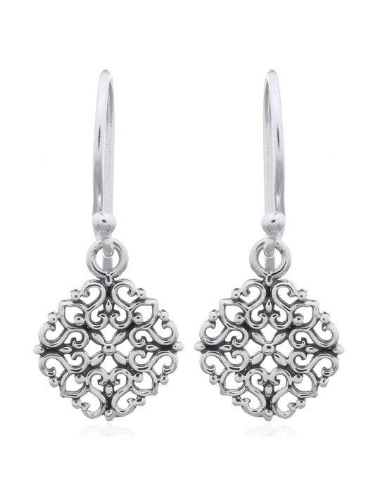 Boucles d'oreilles toute argent