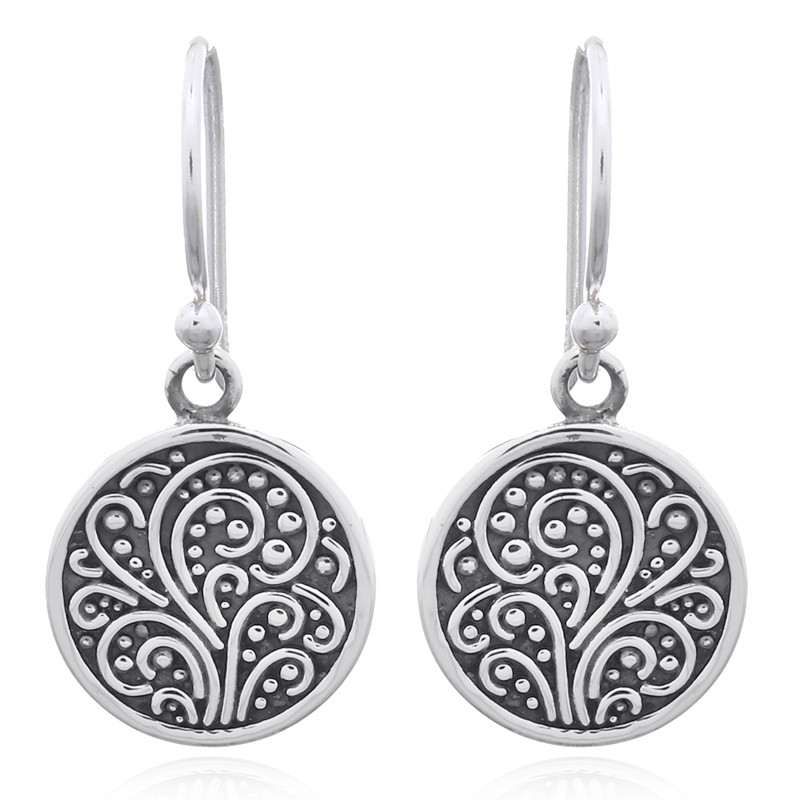 Boucles d'oreilles toute argent