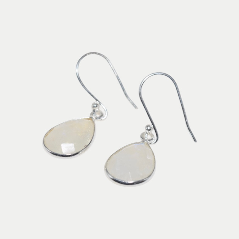 Boucle d'oreille Jade Pierre de Lune