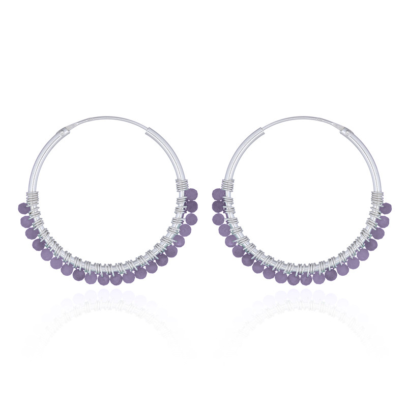 Boucles d'oreilles Yuliana Améthyste