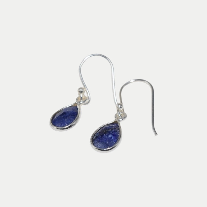 Boucle d'oreille Iris Saphir indien