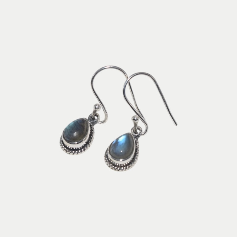 Boucle d'oreille Théa Labradorite
