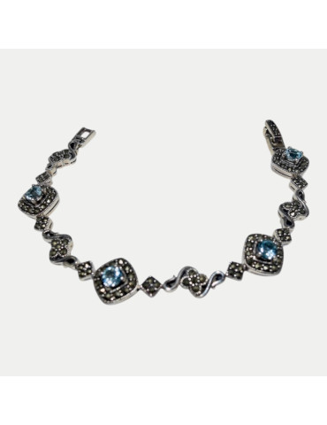 Bracelets Topaze Bleu Marcassite