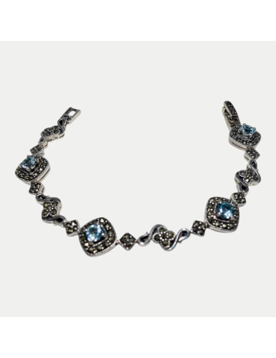 Bracelets Topaze Bleu Marcassite