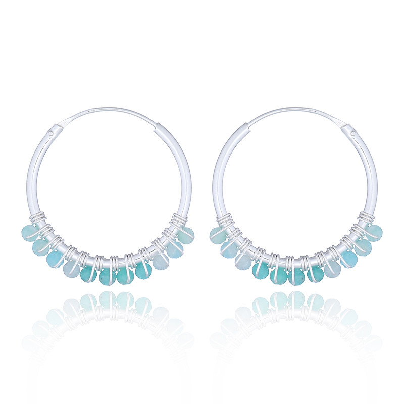 Boucles d'oreilles Yuli Amazonite