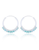Boucles d'oreilles Grenat Marcassite