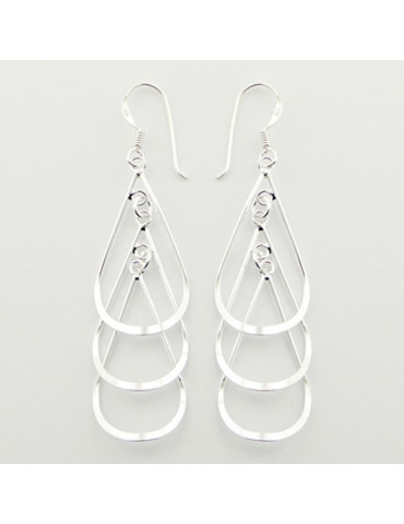 Boucles d'oreilles toute argent