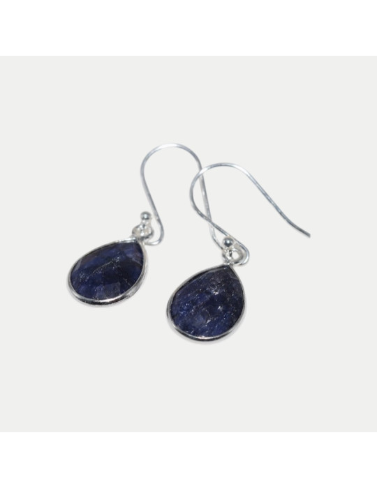 Boucle d'oreille Jade Saphir indien