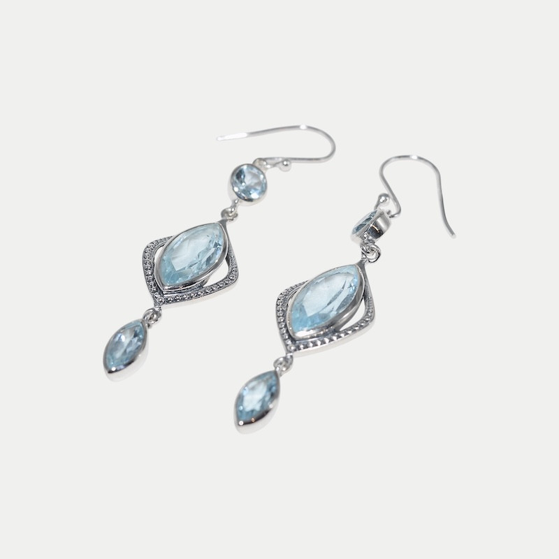 Boucle d'oreille Milani Topaz Bleu