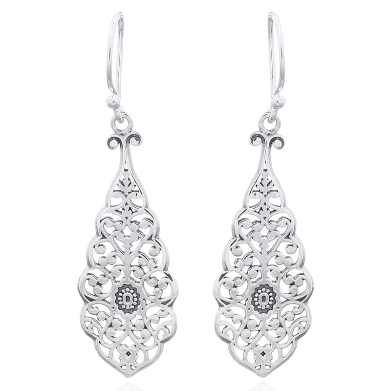 Boucles d'oreilles toute argent