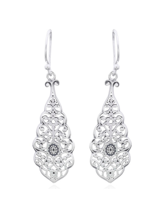 Boucles d'oreilles toute argent