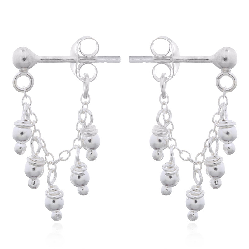 Boucles d'oreilles toute argent