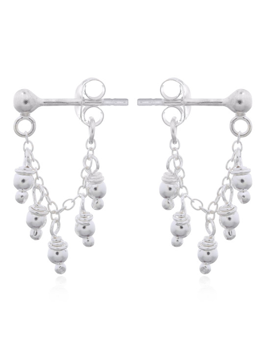 Boucles d'oreilles toute argent