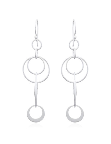 Boucles d'oreilles toute argent