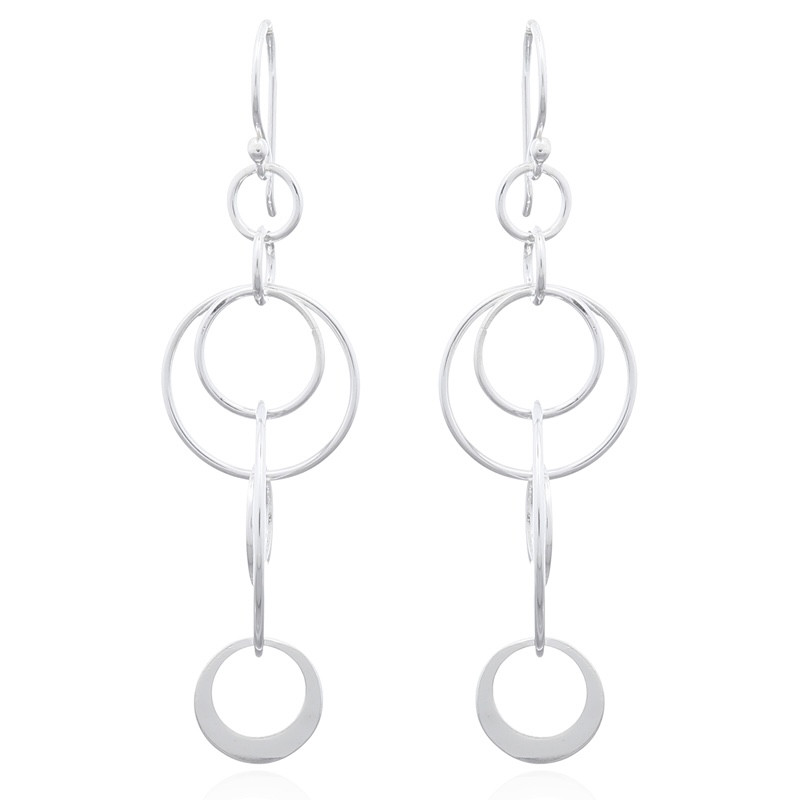 Boucles d'oreilles toute argent
