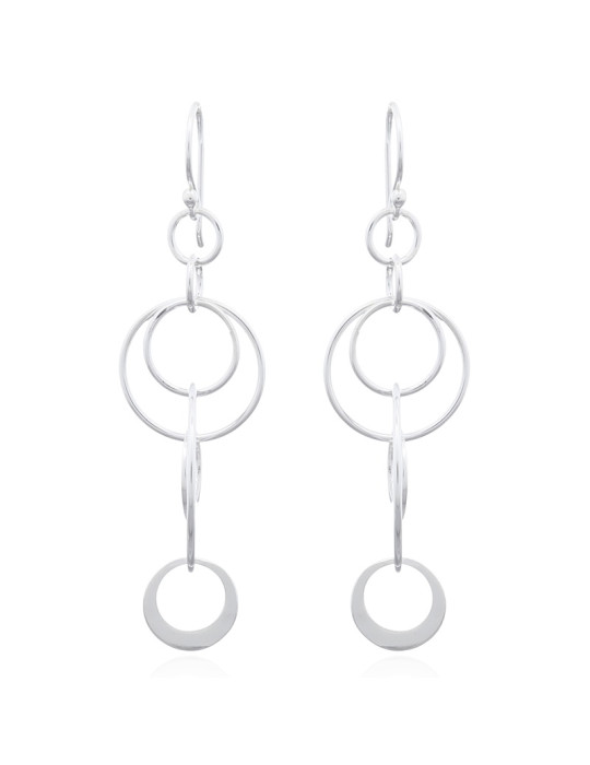 Boucles d'oreilles toute argent