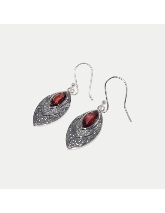 Boucle d'oreille Alani Grenat
