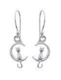 Boucles d'oreilles toute argent